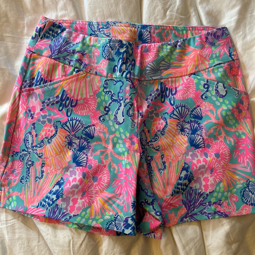 Lilly Pulitzer Pink and Blue shorts luxletic size 10